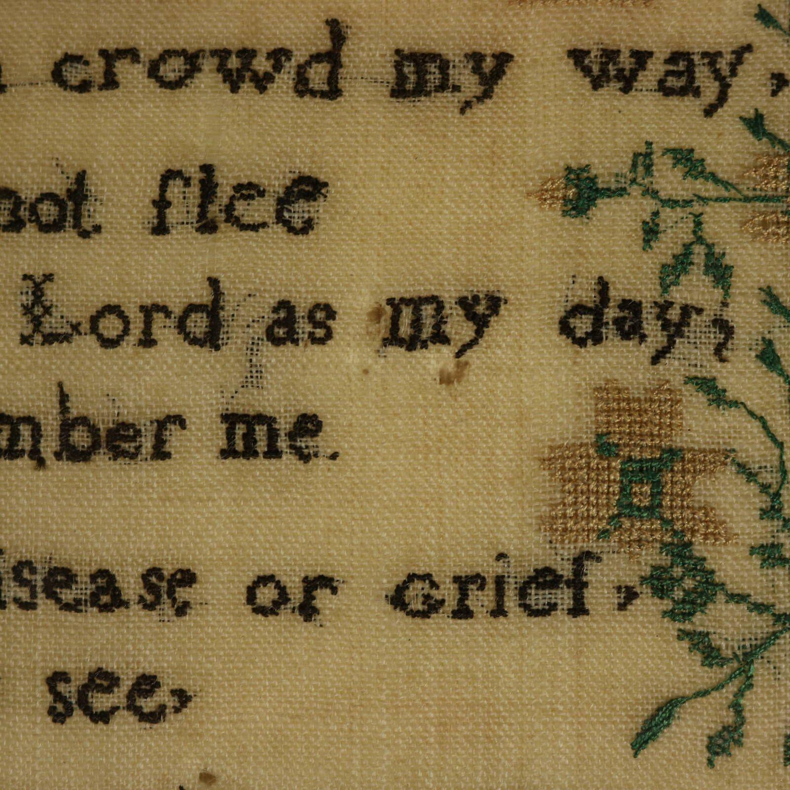 Victorian Sampler, 1850, Sarah Roberts Aged 13 For Sale 10