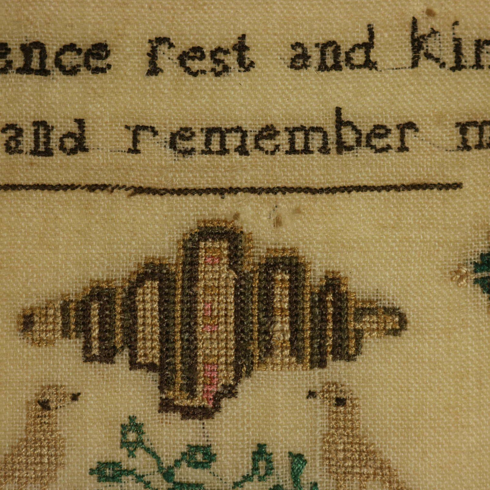 Victorian Sampler, 1850, Sarah Roberts Aged 13 For Sale 11