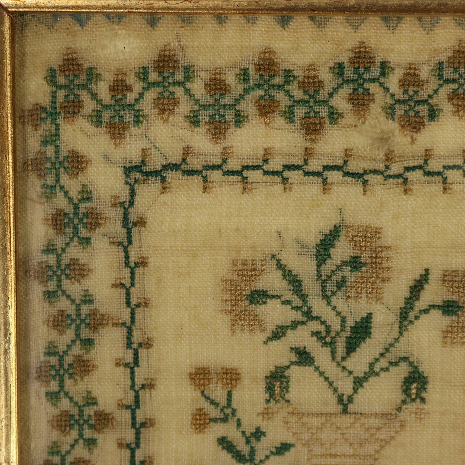 Mid-19th Century Victorian Sampler, 1850, Sarah Roberts Aged 13 For Sale