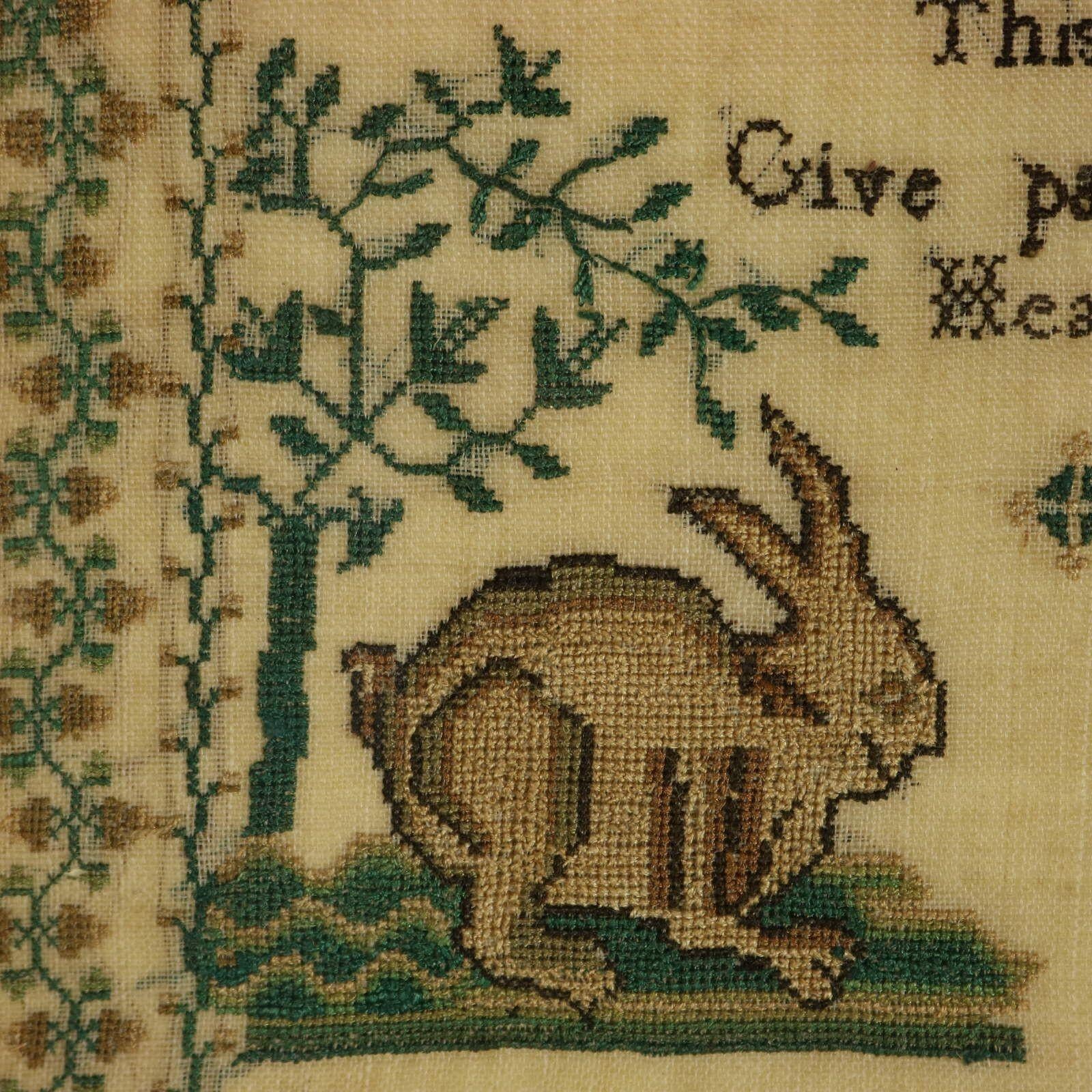 Victorian Sampler, 1850, Sarah Roberts Aged 13 For Sale 3