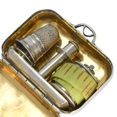 Victorian Sampson Mordan Silver Seamstress Kit Etui, Circa 1874