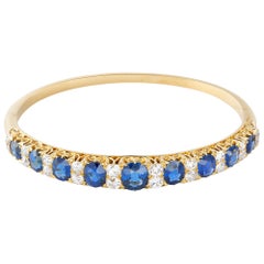 Vintage Victorian Sapphire and Diamond Bangle