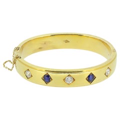 Victorian Sapphire and Diamond Bangle