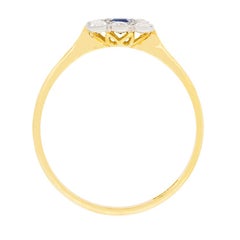 Victorian Sapphire and Diamond Cluster Ring, circa 1900s