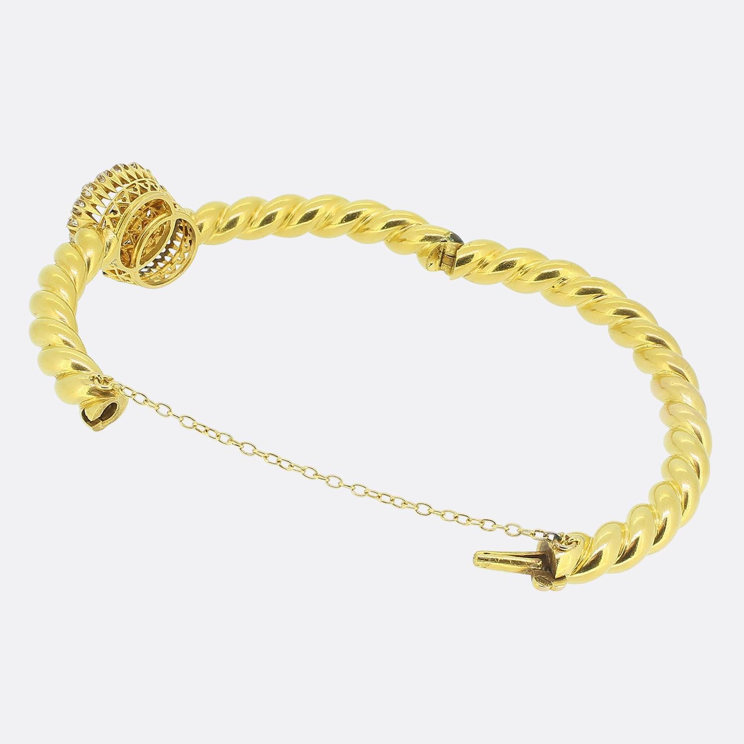 Bracciale vittoriano con zaffiro e diamante a raggiera In condizioni buone in vendita a London, GB
