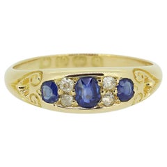 Victorian Sapphire and Diamond Ring