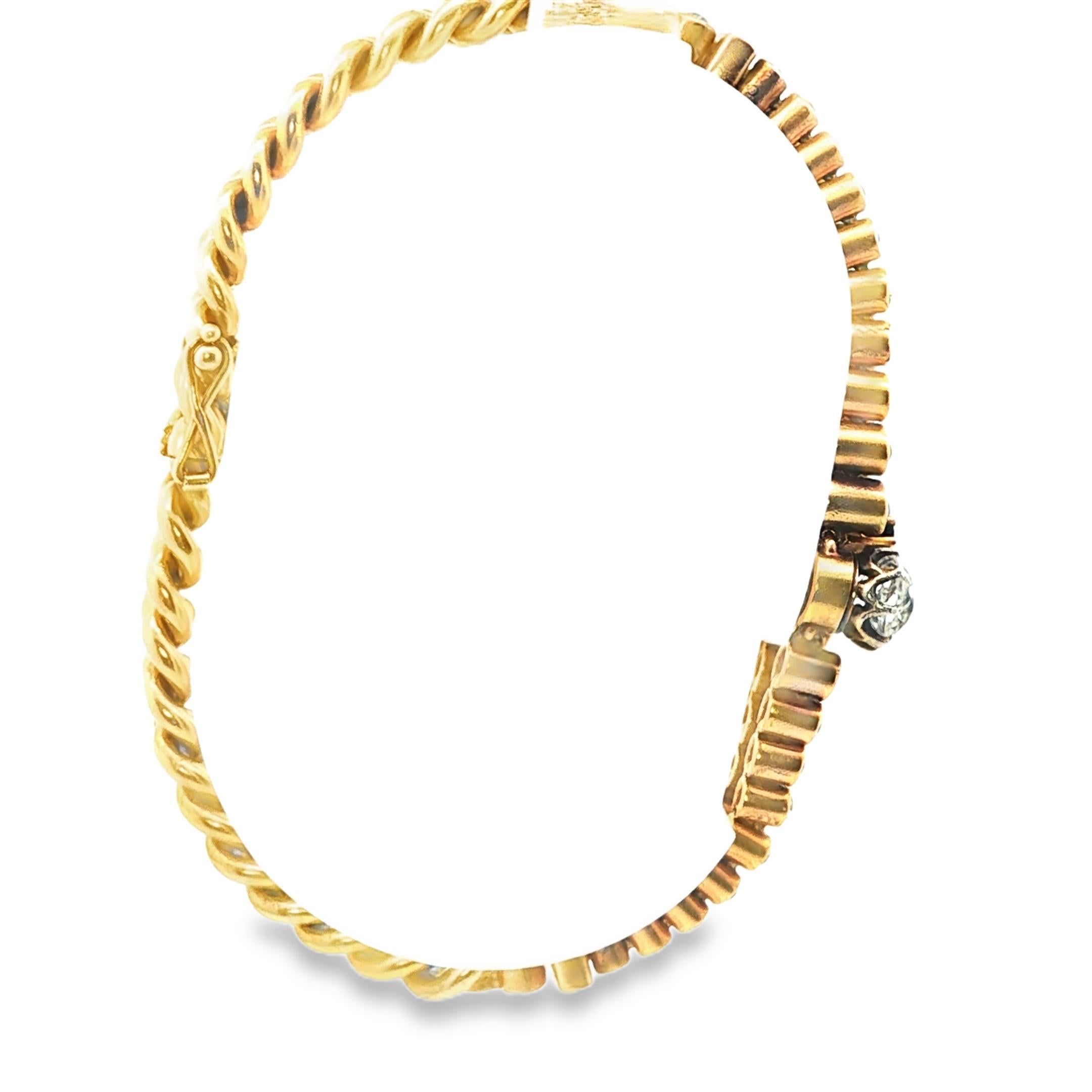 Bracelet victorien à trois lignes de saphirs et de diamants, russe, vers 1880 Bon état - En vente à New York, NY