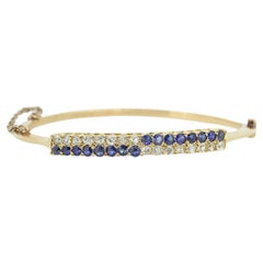 Victorian Sapphire and Old Cut Diamond Bangle