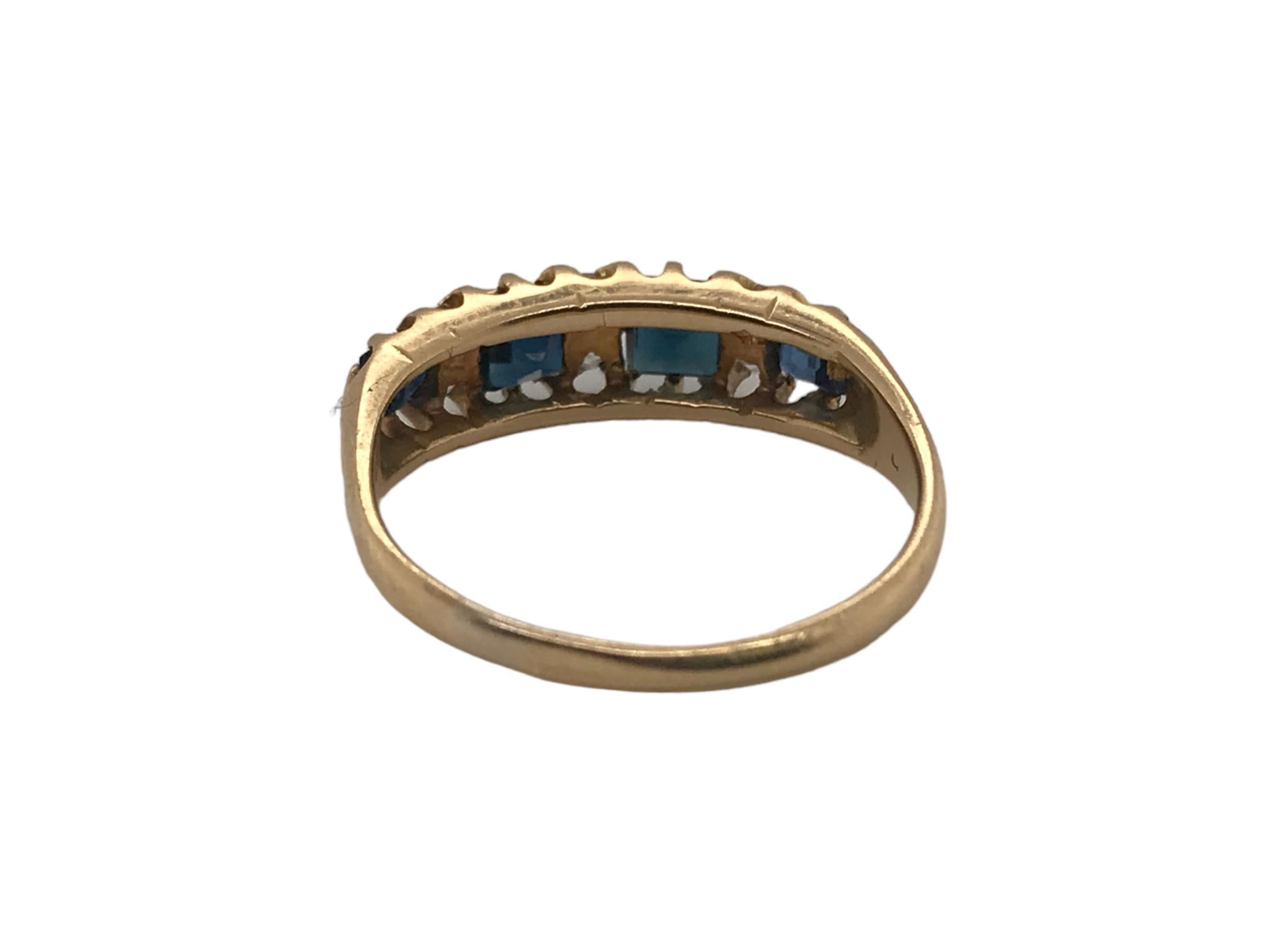 Victorian Sapphire & Diamond Band London 1868 2