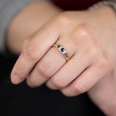 Victorian Sapphire & Diamond Ring Circa 1890