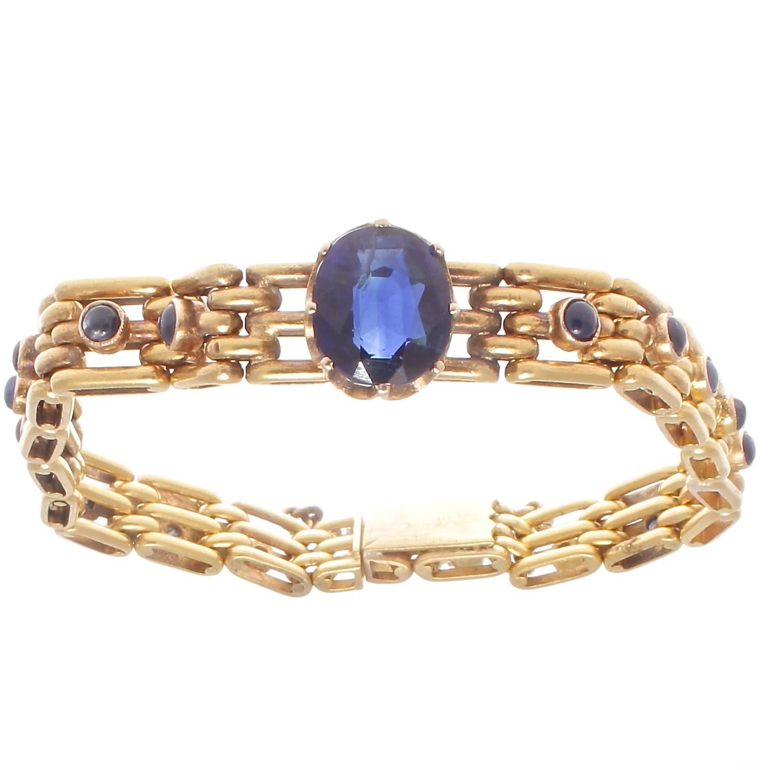 Victorian Sapphire Gold Bracelet
