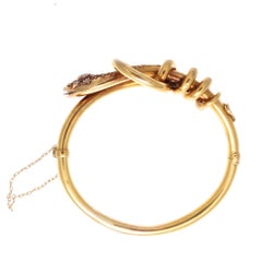Victorian Sapphire Gold Snake Bracelet