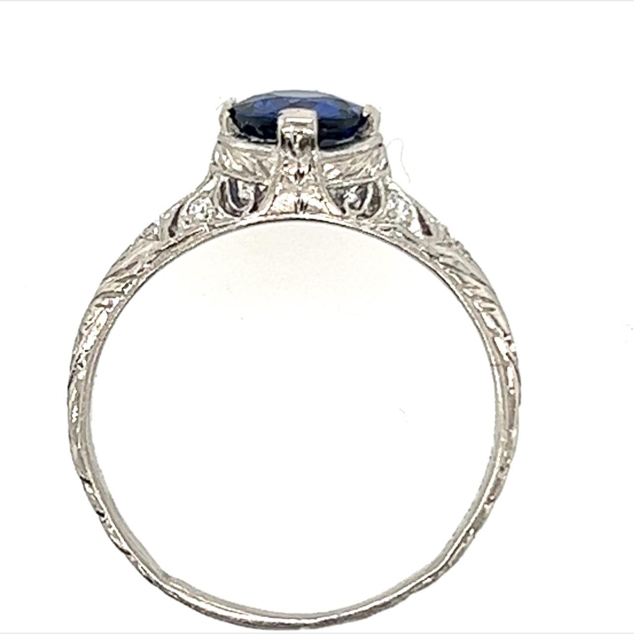 Genuine Original Victorian Antique from 1850's-1870's Vintage Sapphire Diamond Ring 1.11ct Platinum 


Featuring a Royal Blue 1.01 Carat Genuine Natural Round Sapphire Center

Twinkling with Genuine Antique Single Cut Natural Mined Diamonds

Perfect