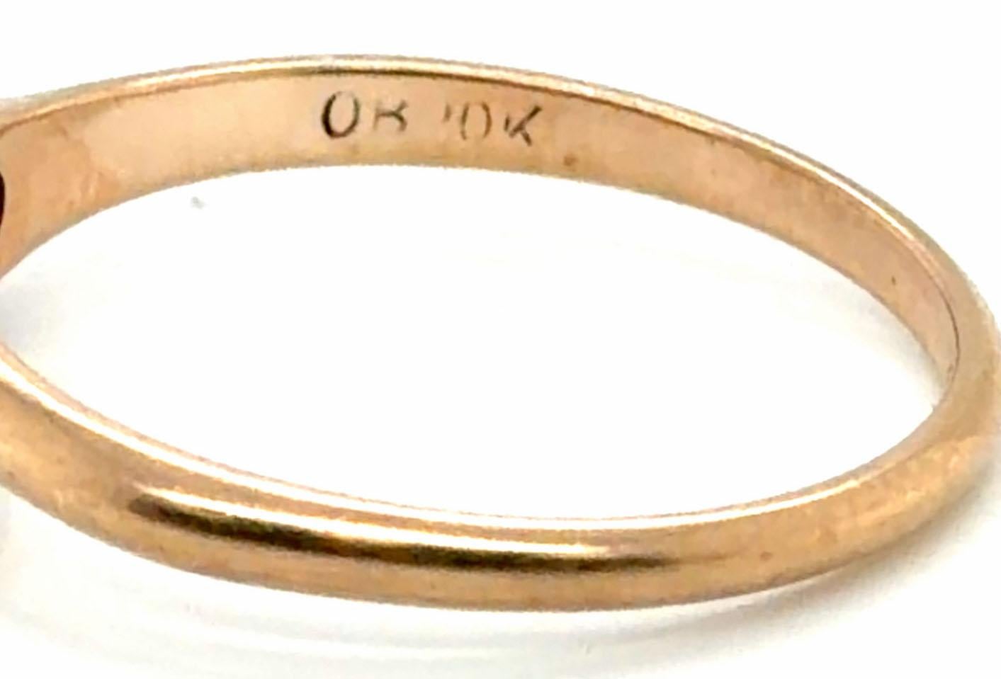 Victorian Sapphire Ring 1ct Round Solitaire Original 1890's Yellow Gold Otsby Ba en Excelente estado para la venta en Dearborn, MI