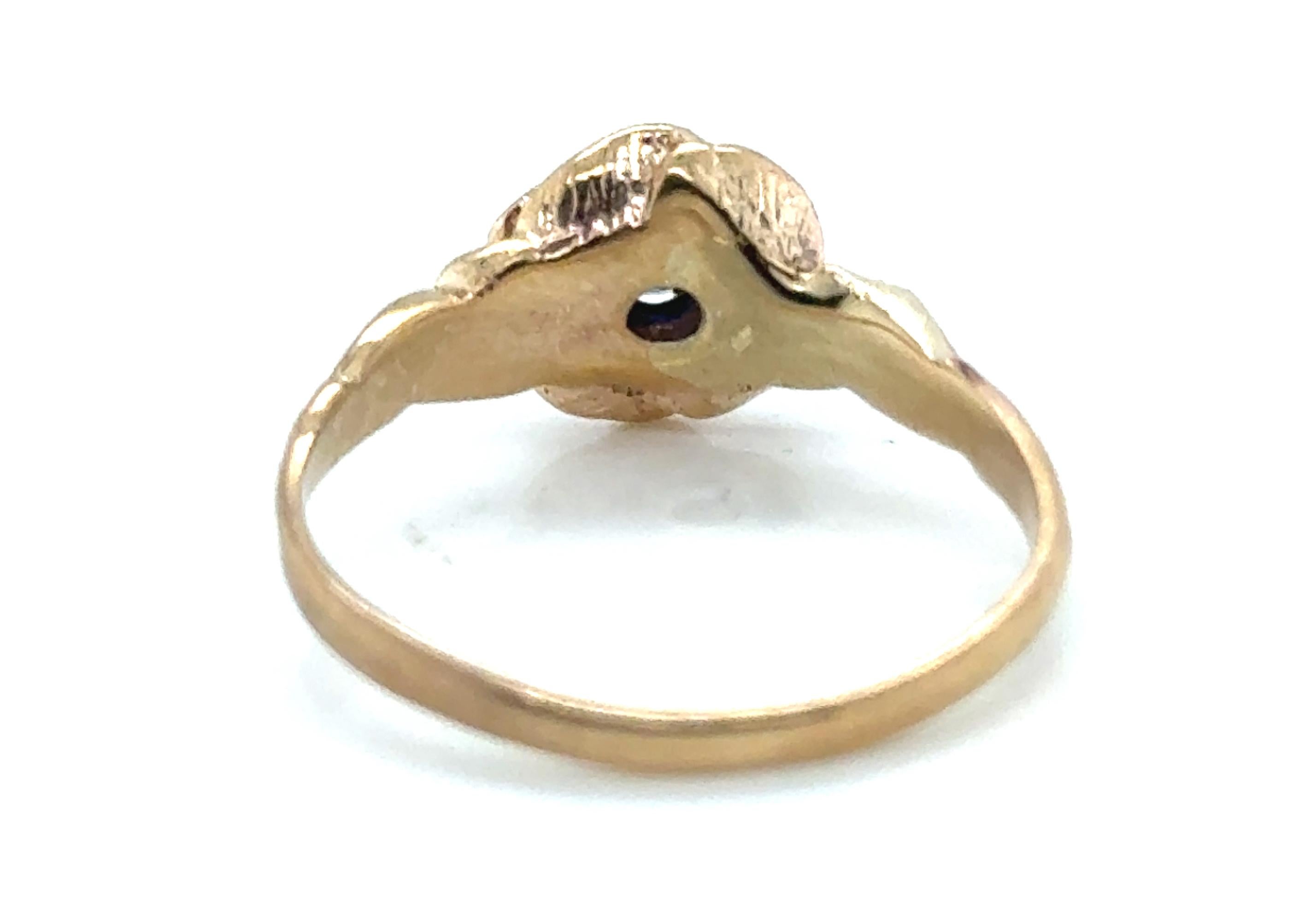 Women's Victorian Sapphire Ring .40ct Round Solitaire Original 1880's-1890's Flower