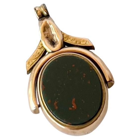 Victorian Pocket Watch Key Fob, Sardonyx, Bloodstone, London 1873, 18 ...