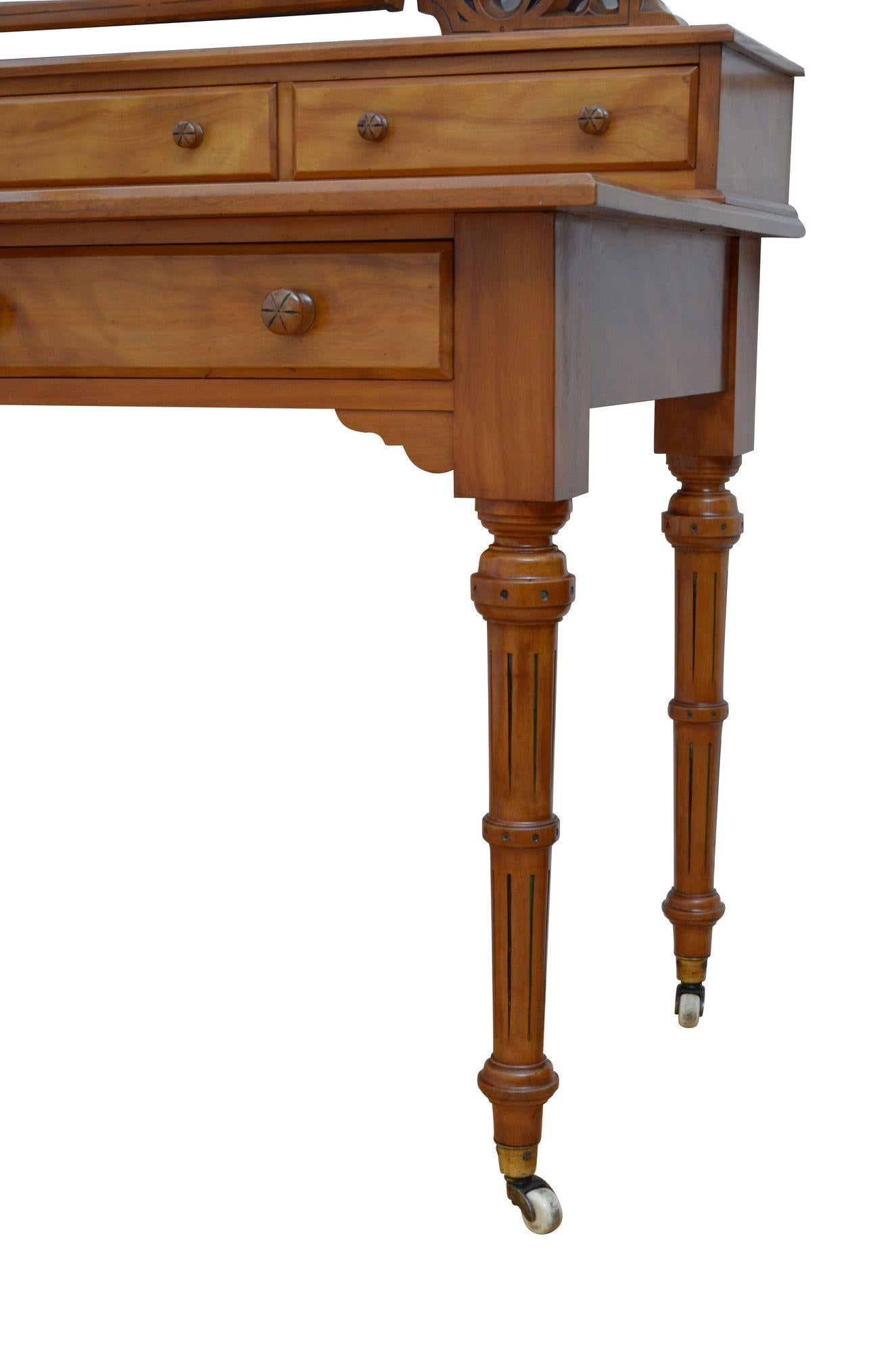 Victorian Satin Birch Dressing Table For Sale 10