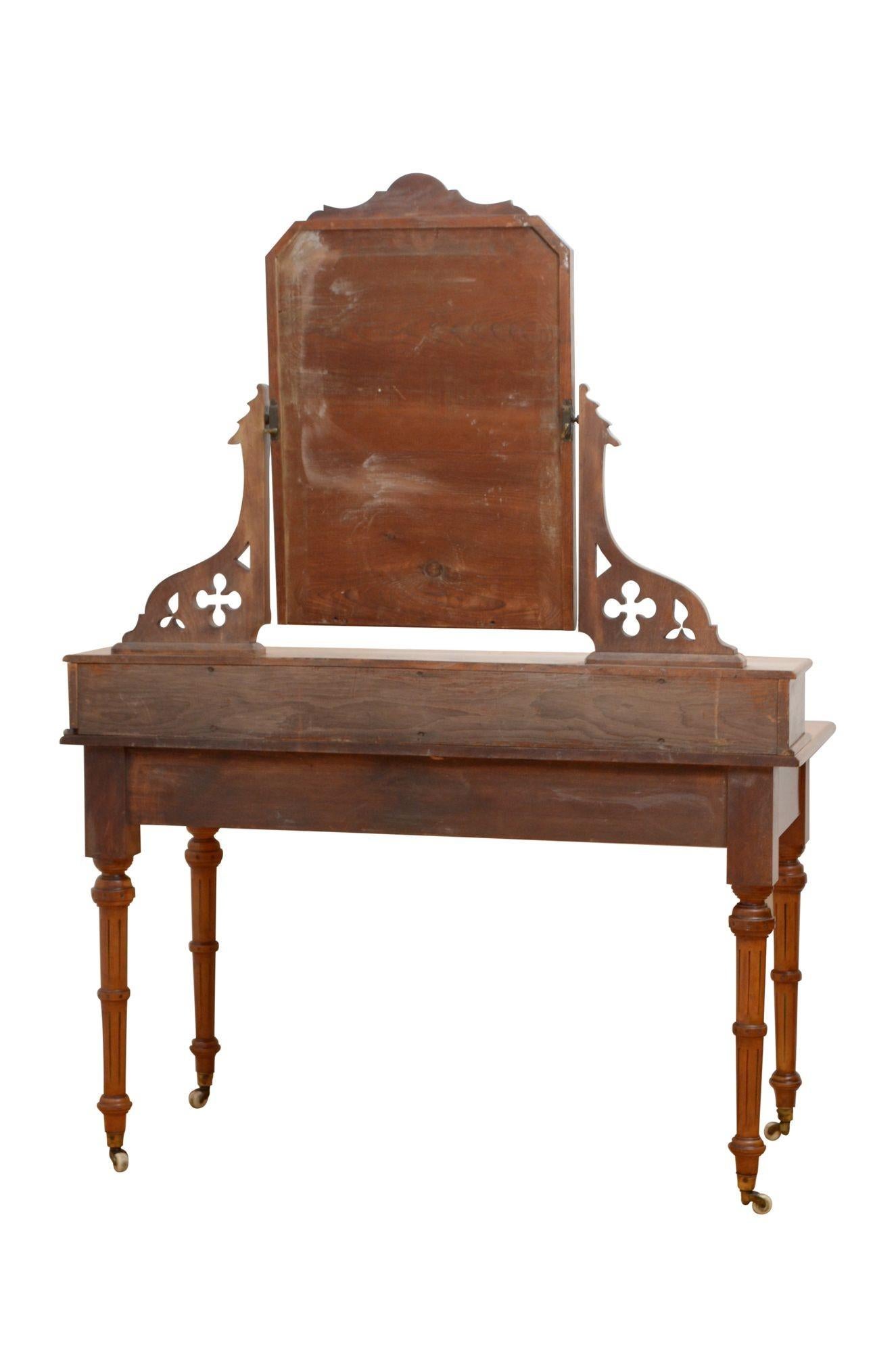 Victorian Satin Birch Dressing Table For Sale 14