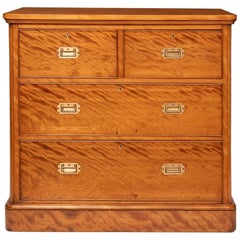 Victorian Satin Birch Military Chest