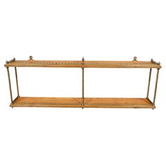 Antique Victorian Satin Birch Wall Shelf