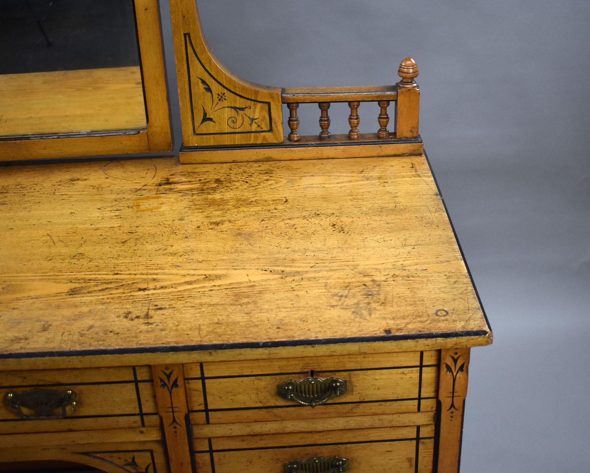 Victorian Satin Walnut Dressing Table For Sale 5
