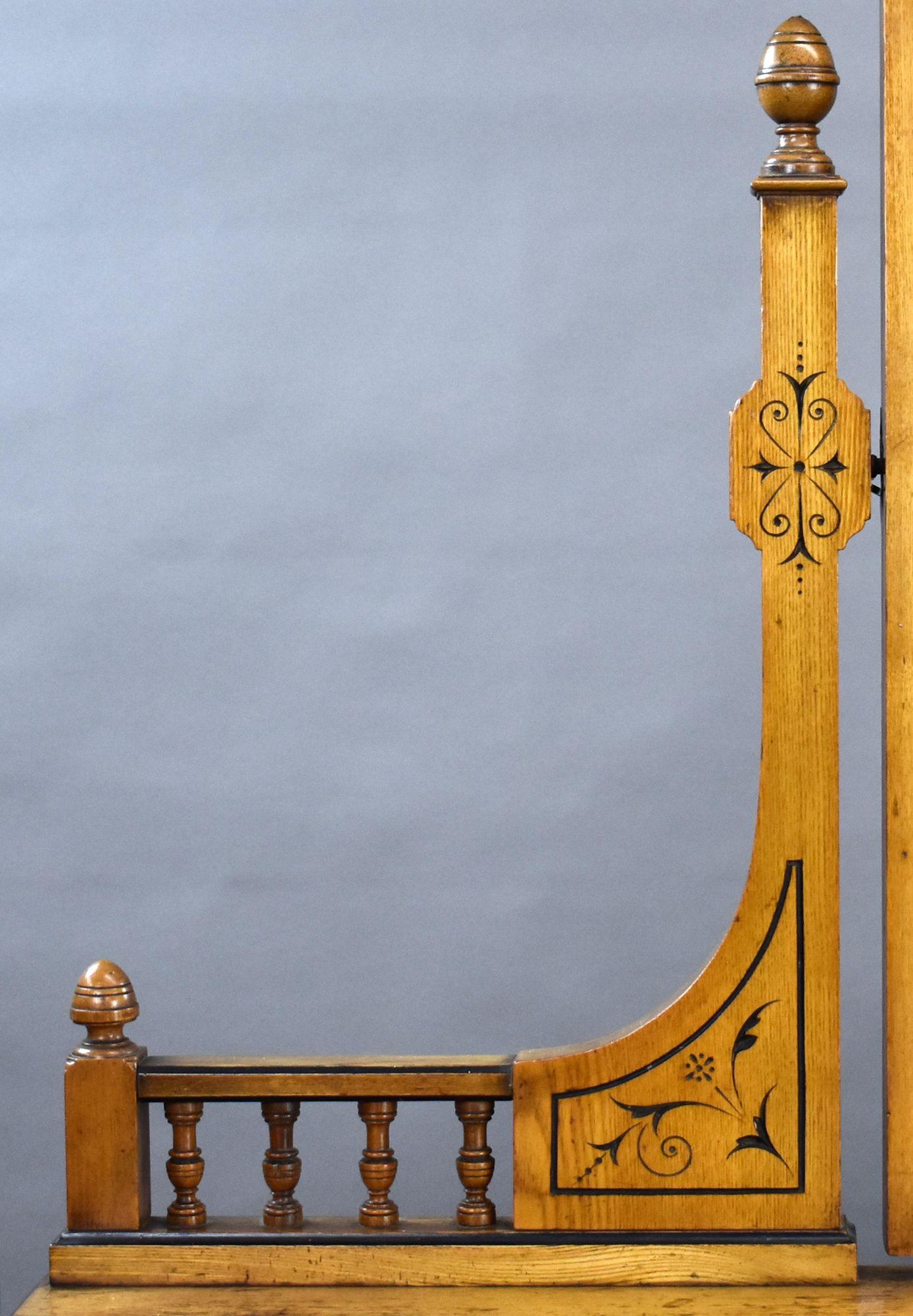 Victorian Satin Walnut Dressing Table For Sale 6