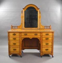 Victorian Satin Walnut Dressing Table