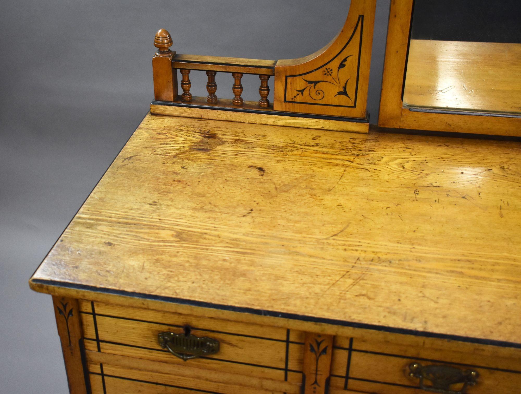 Victorian Satin Walnut Dressing Table For Sale 3