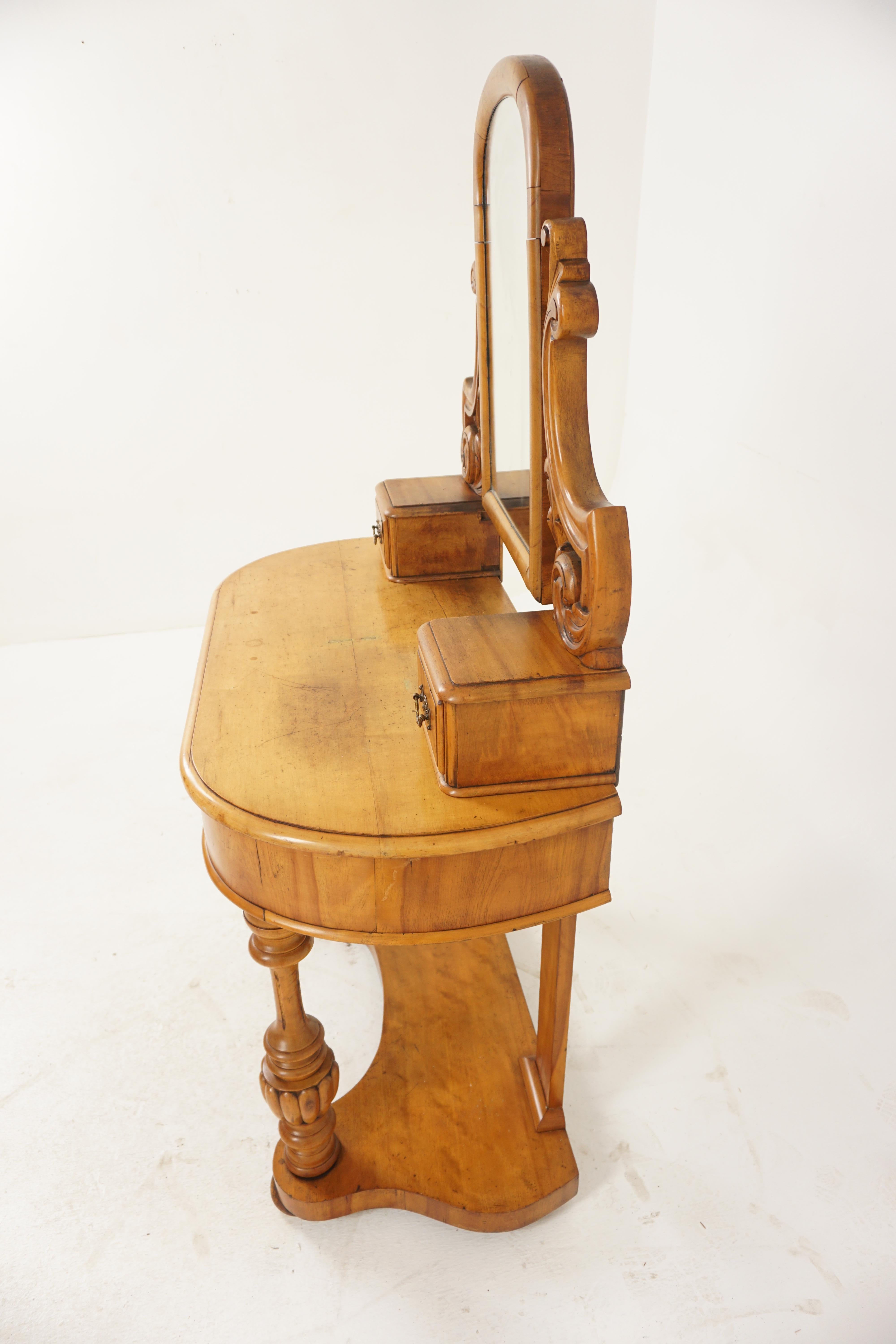 Victorian Satin Walnut Duchess Dressing Table, Vanity, Scotland 1870, H1161 For Sale 1