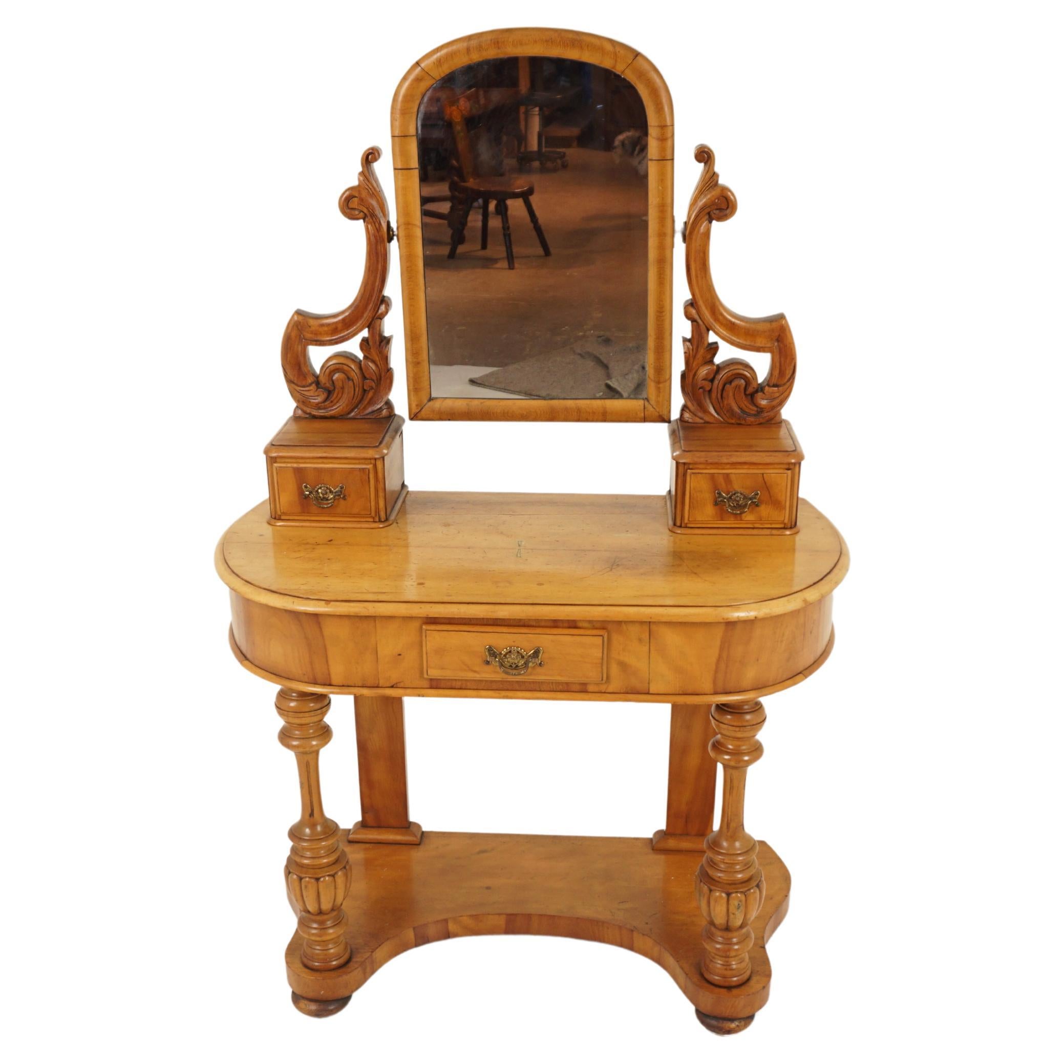 Victorian Satin Walnut Duchess Dressing Table, Vanity, Scotland 1870, H1161 For Sale