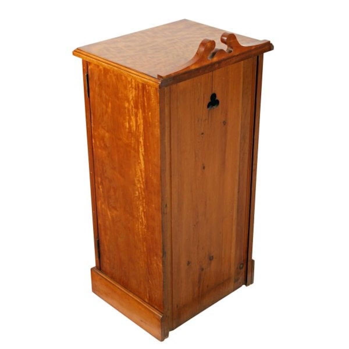 Viktorianischer Nachttischschrank aus Seidenholz, 19. Jahrhundert im Angebot 1