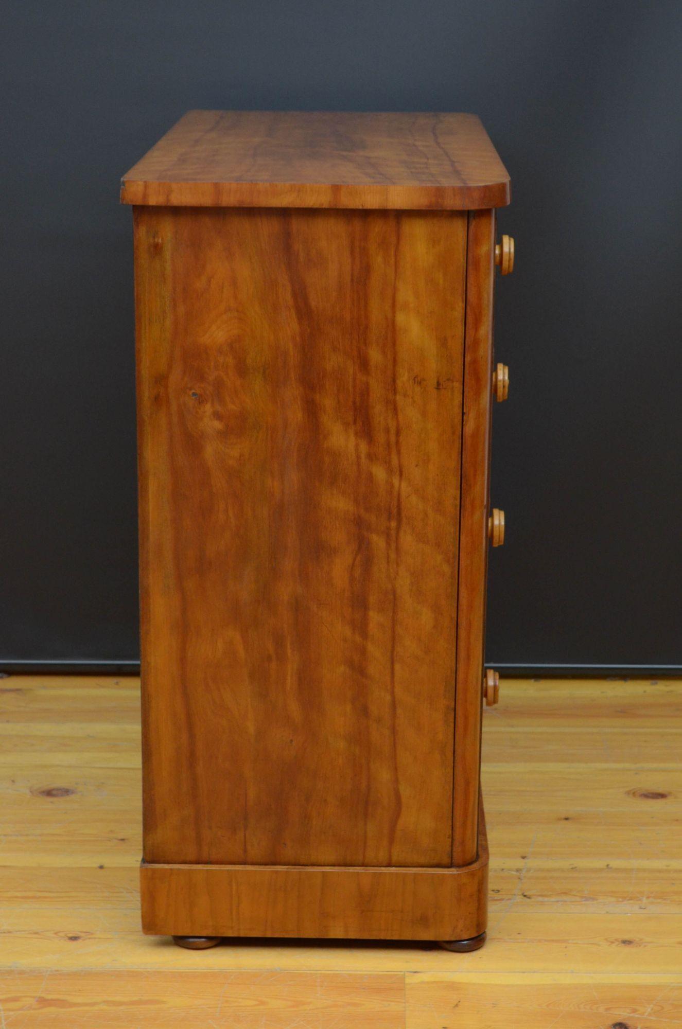 Victorian Satinwood Chest of Drawers For Sale 9