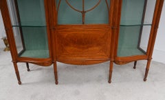 Victorian Satinwood Inlaid Display Cabinet Circa 1880