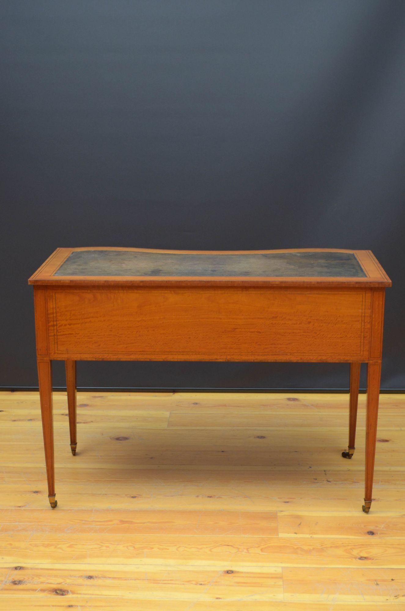 Victorian Satinwood Writing Desk Writing Table 9
