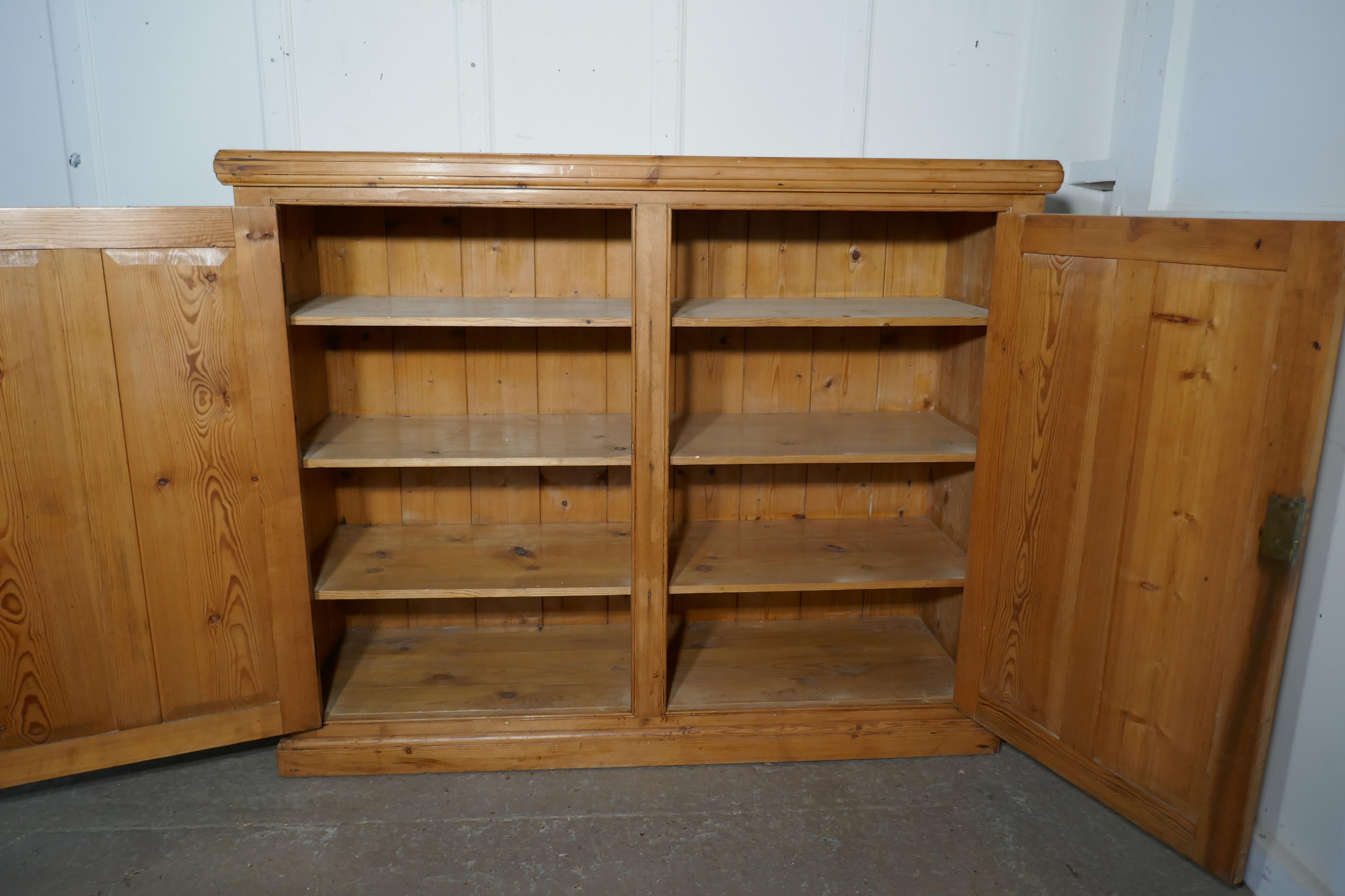 Wood Victorian School Book Cupboard, Kitchen Store Cupboard
