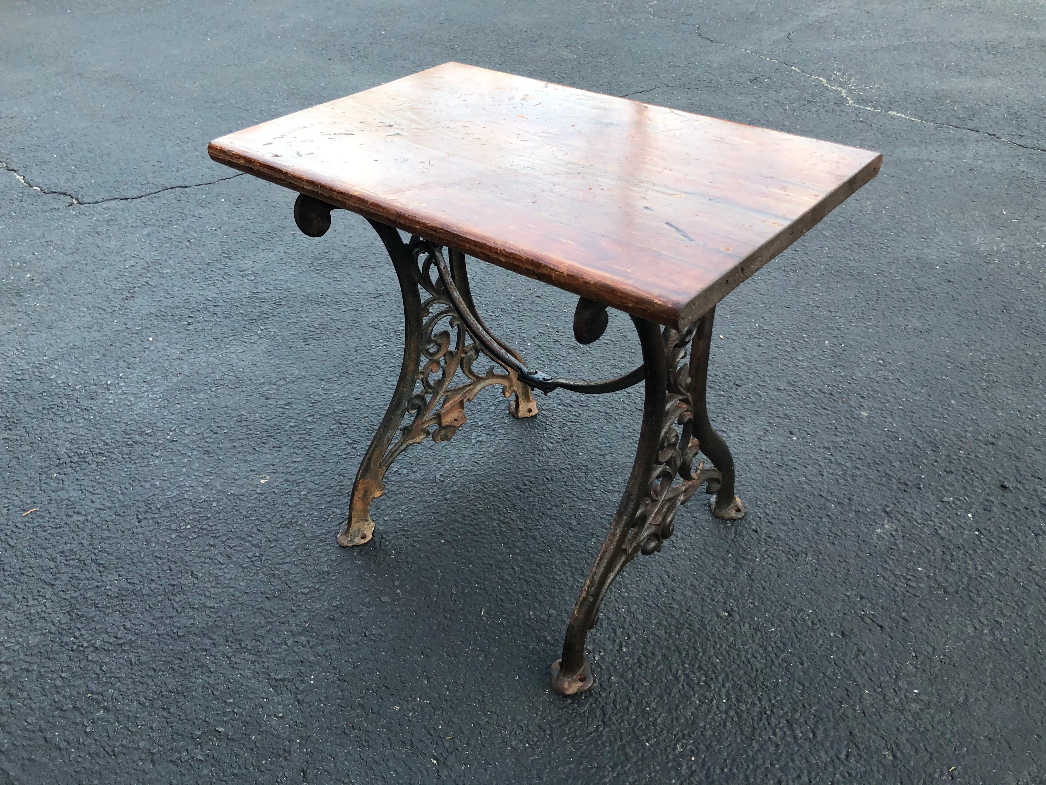 Cast Victorian School Desk or Sewing Table