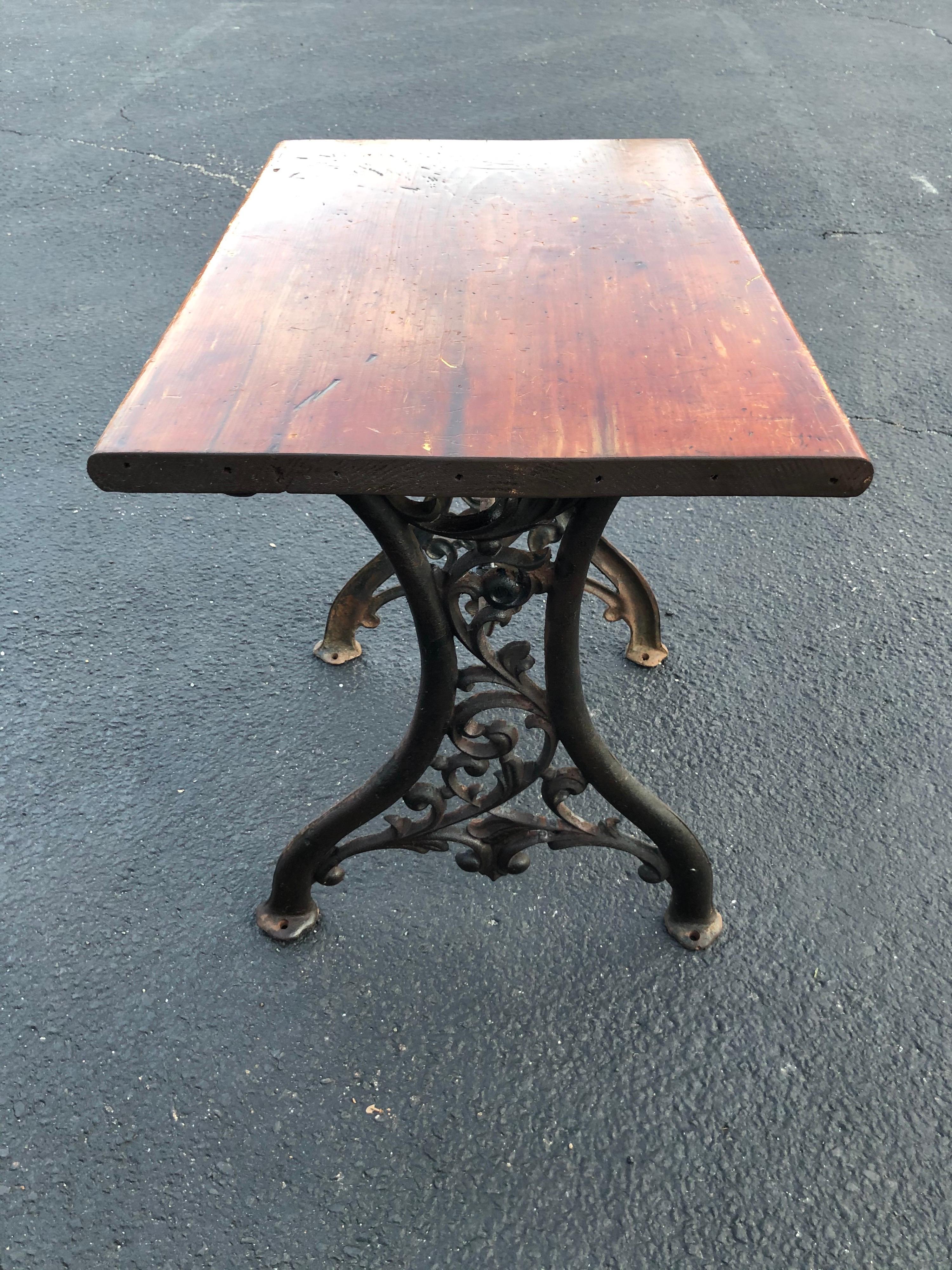 Iron Victorian School Desk or Sewing Table