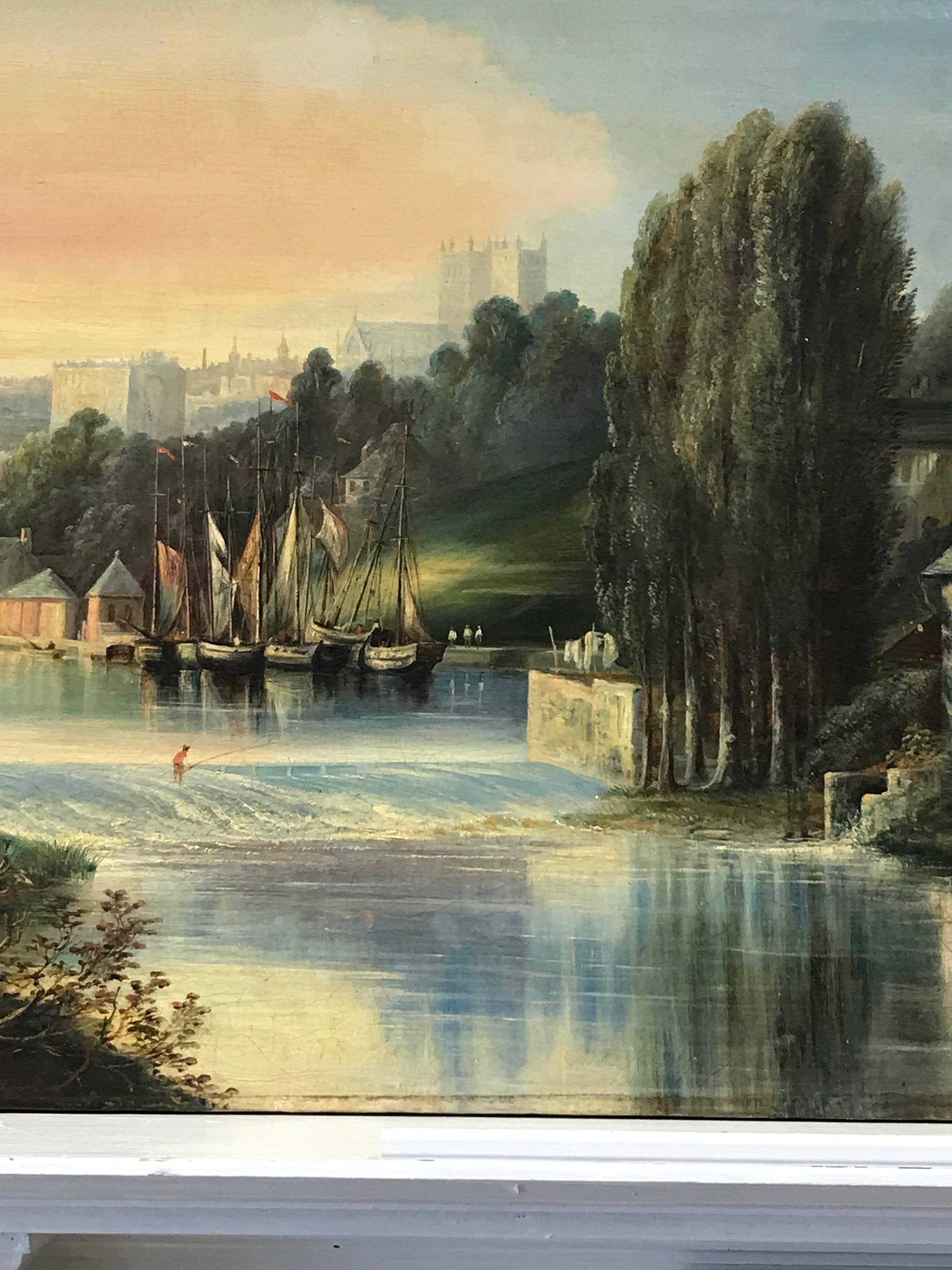 Artist/ School: British School, late 19th century

Title: The Ancient Castle

Medium:  oil painting on canvas, unframed

canvas:   22 x 30 inches

Provenance: private collection, UK

Condition: The painting is in overall very good and sound