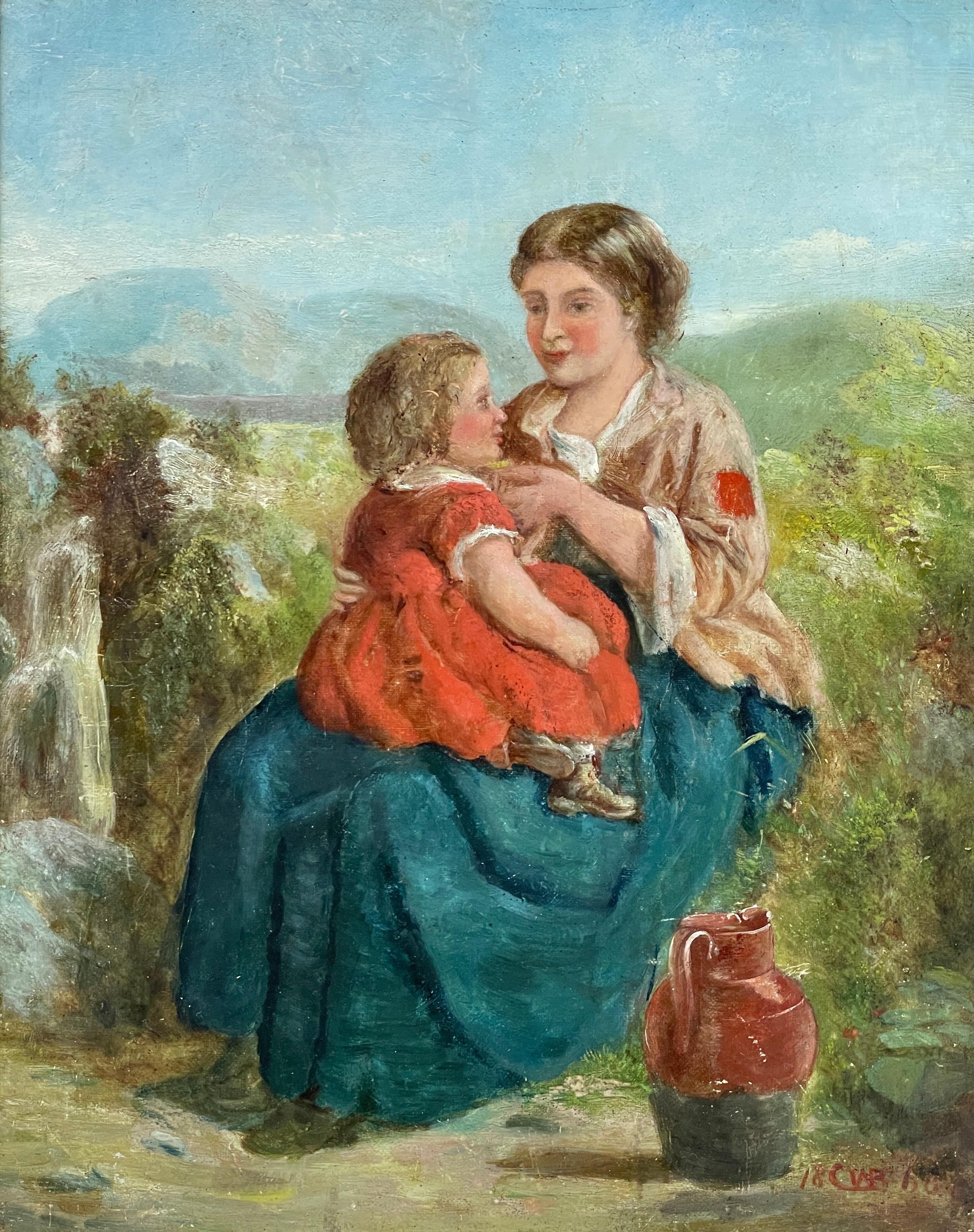 painting mother and daughter