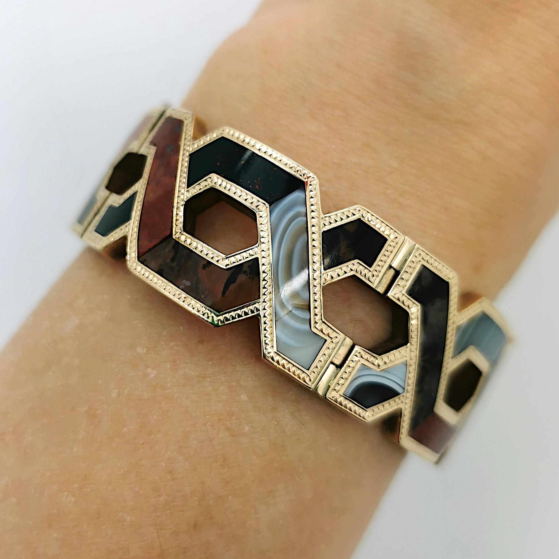 Victorian Scottish Agate Bracelet, circa 1875 1