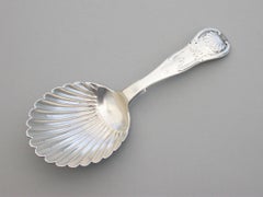 Victorian Scottish Antique Silver Caddy Spoon, by J & W Marshall Edinburgh, 1852