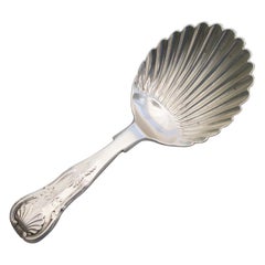 Victorian Scottish Antique Silver Caddy Spoon, by J & W Marshall Edinburgh, 1852