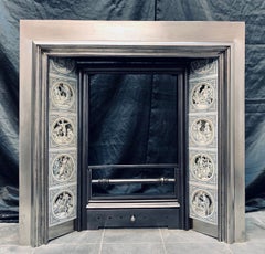 Inserto per caminetto in ghisa vittoriano scozzese Carron of Falkirk.