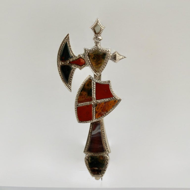 medieval shield shape brooch