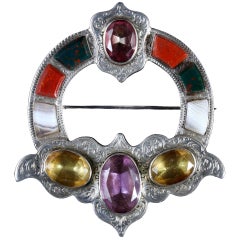 Victorian Scottish Silver Brooch, circa 1860