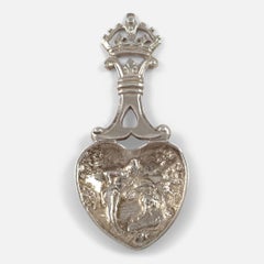 Victorian Scottish Silver Tea Caddy Spoon, 1896
