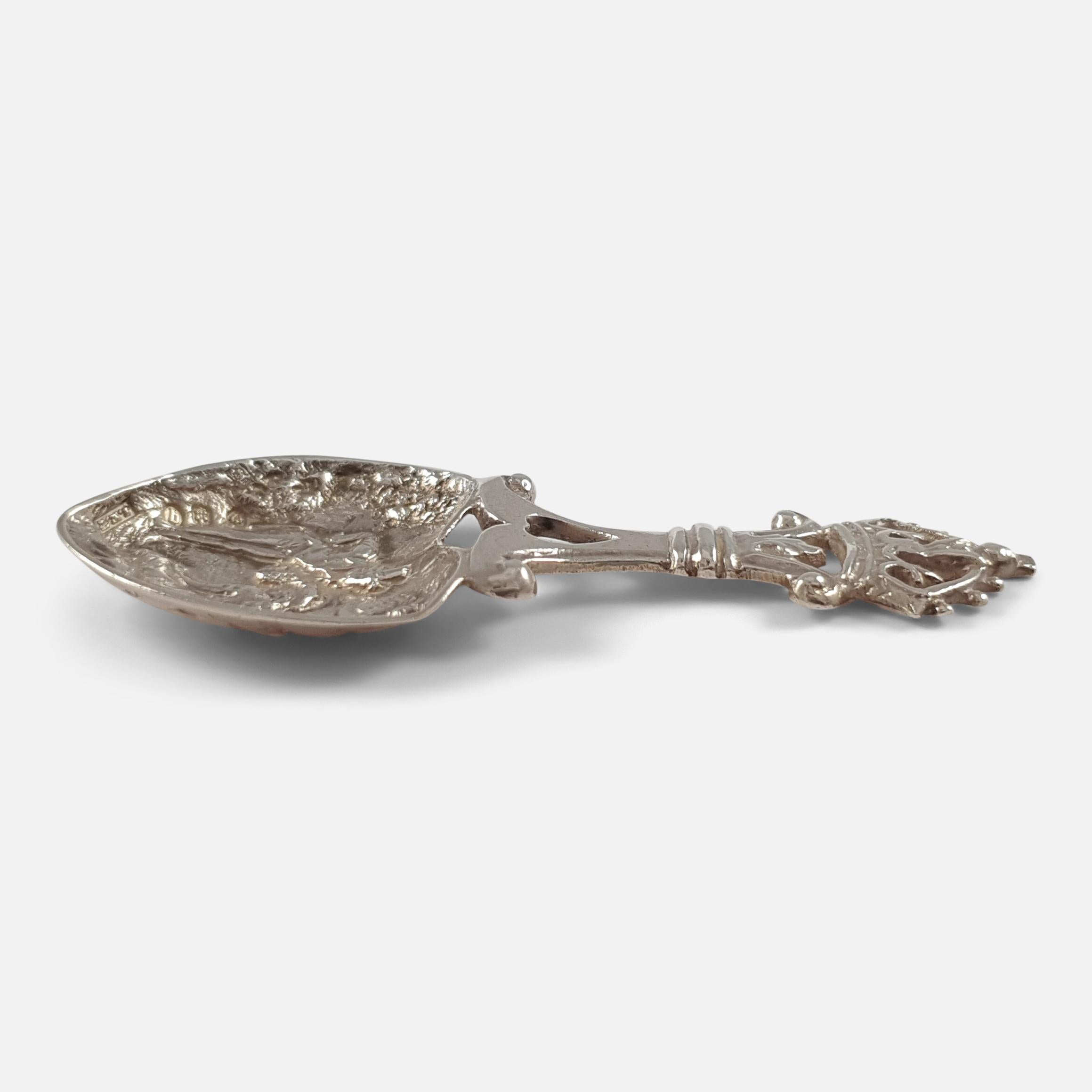 Victorian Scottish Silver Tea Caddy Spoon, 1896 In Good Condition In Glasgow, GB