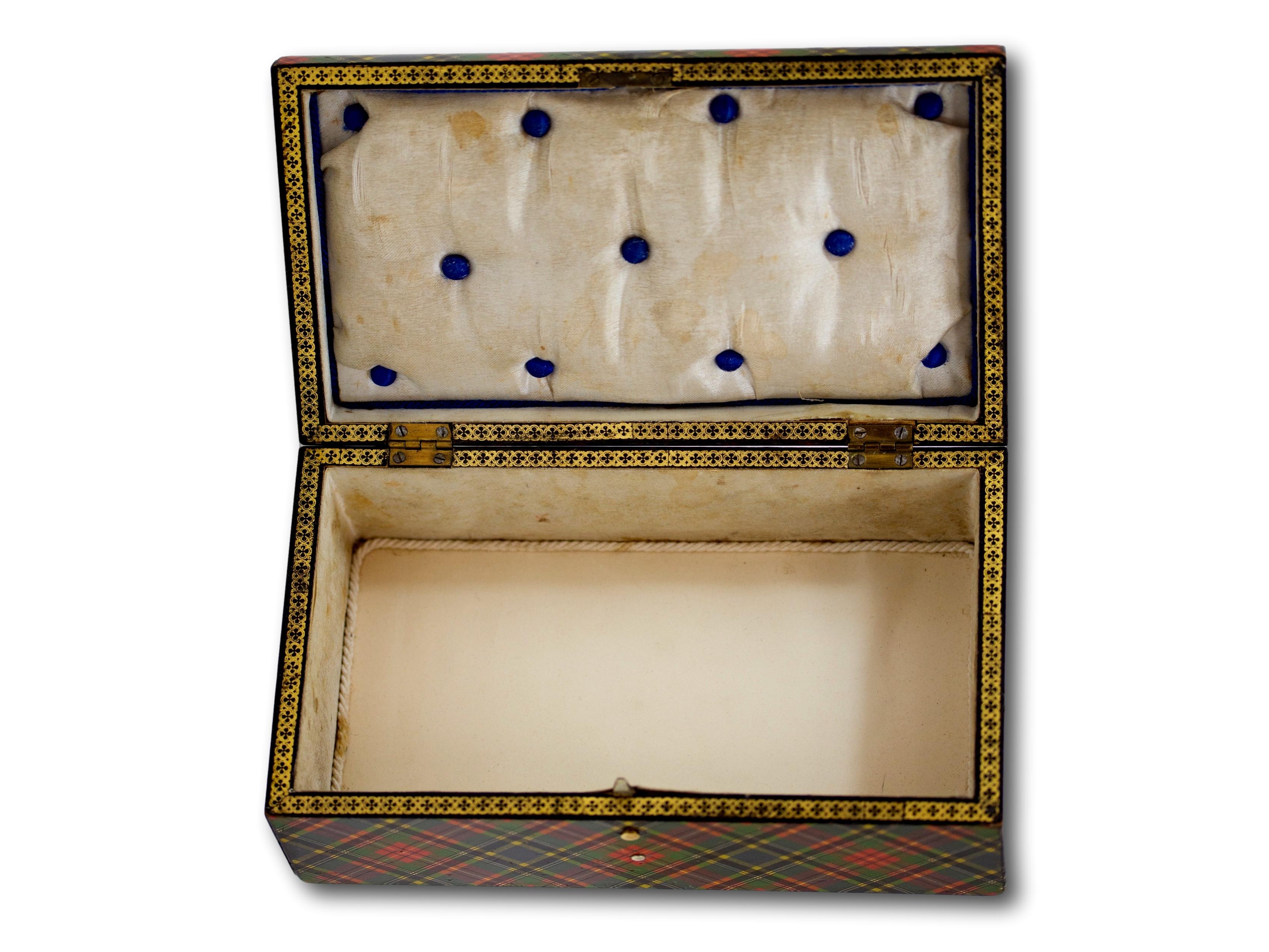 Victorian Scottish Tartanware Box 3