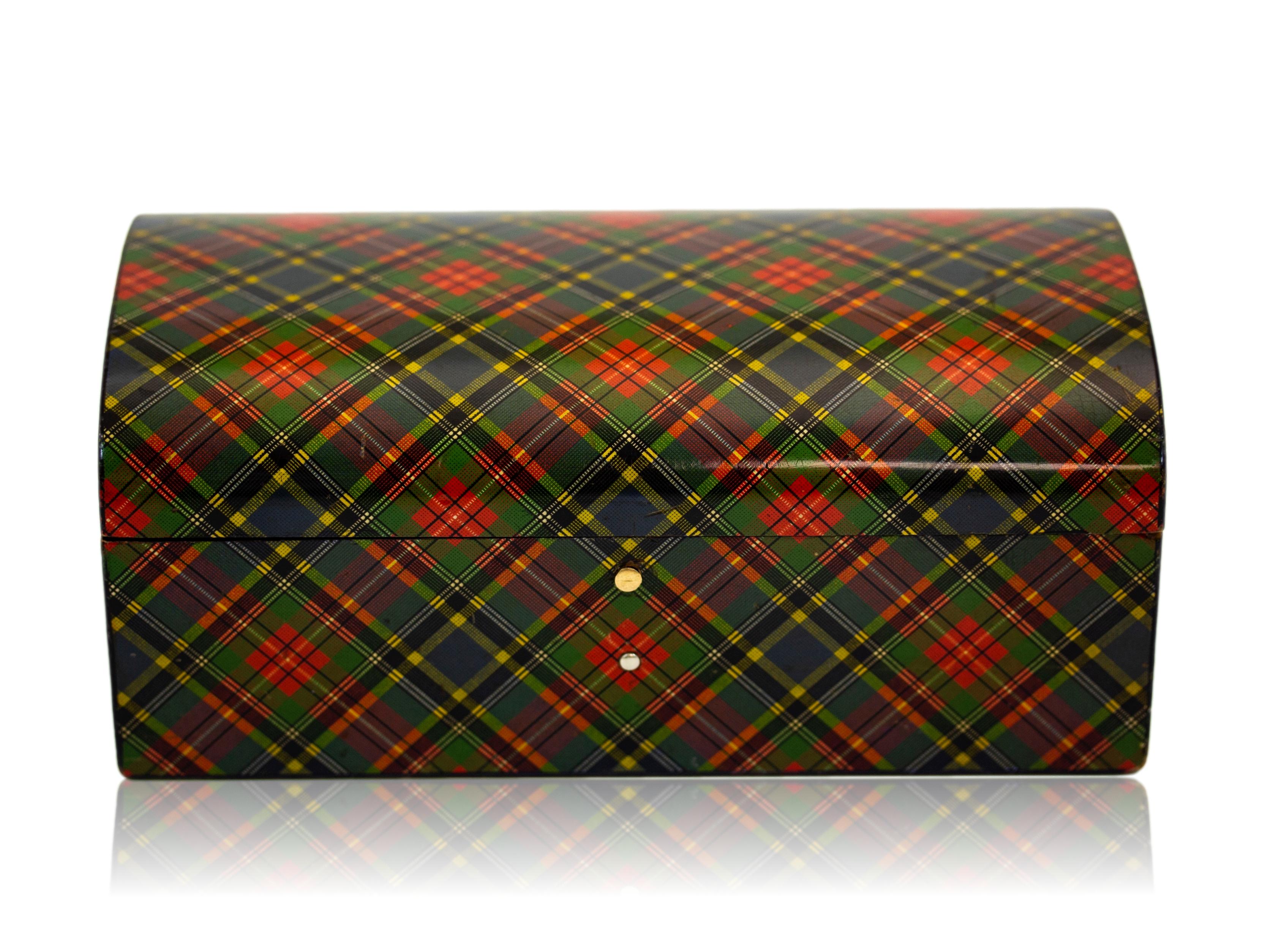 Early Victorian Victorian Scottish Tartanware Box