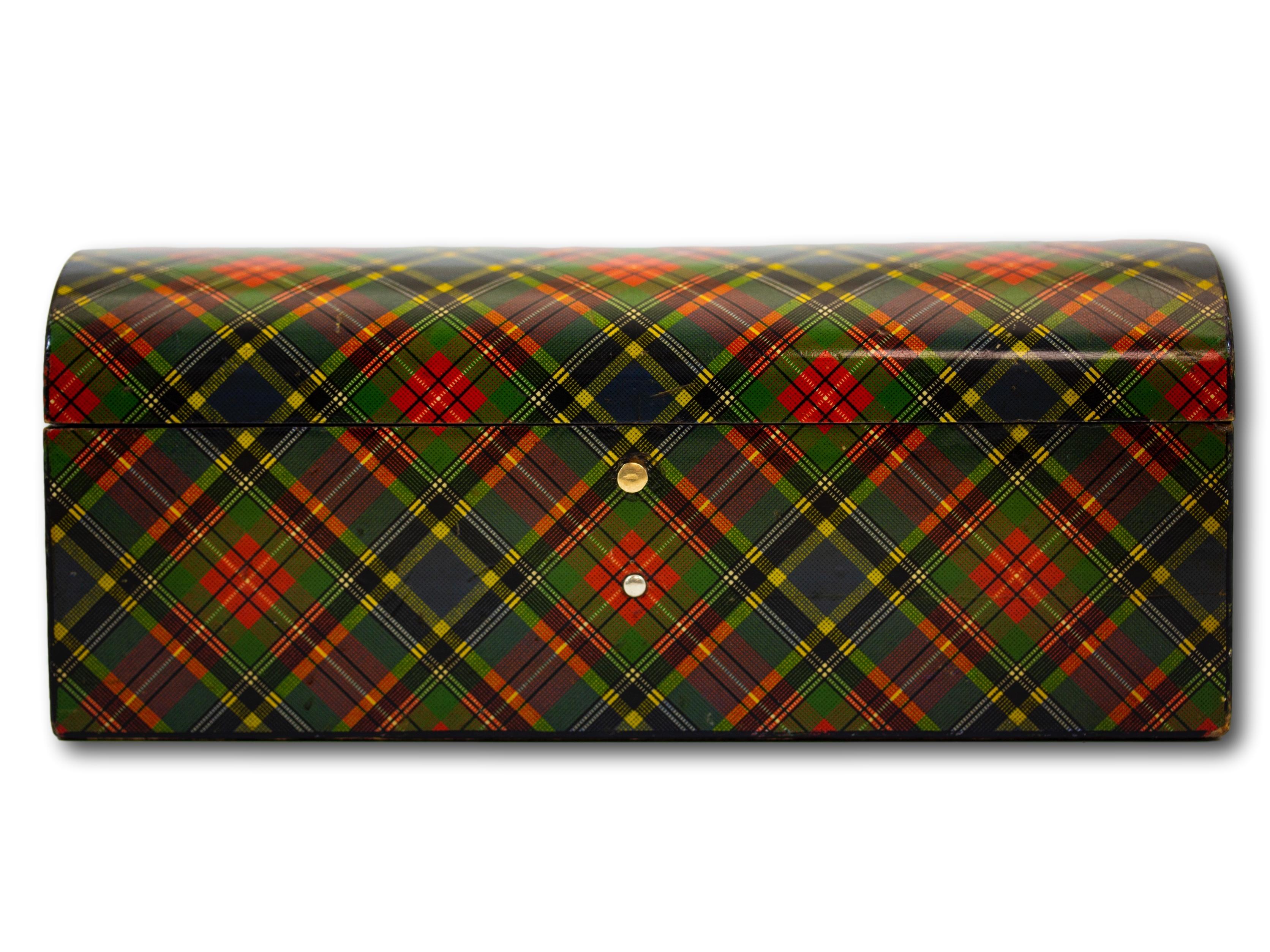 Hand-Crafted Victorian Scottish Tartanware Box